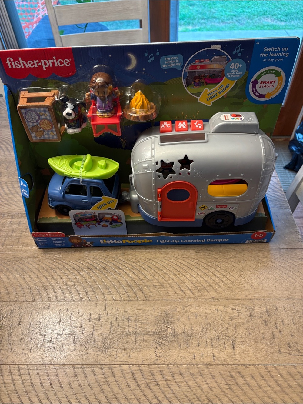 Fisher-Price Little People Light-Up Camper Toy - Silver, Blue & Green
